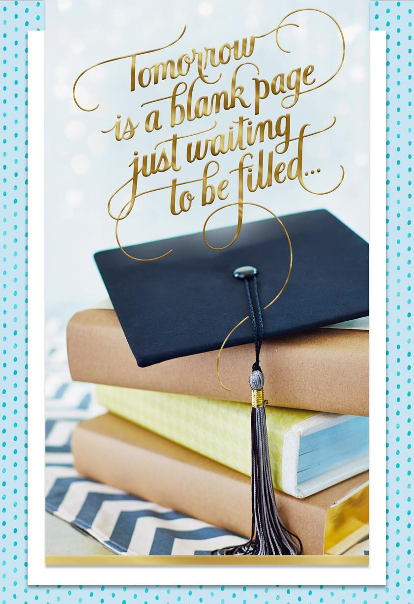 Tomorrow Is a Blank Page Graduation Card