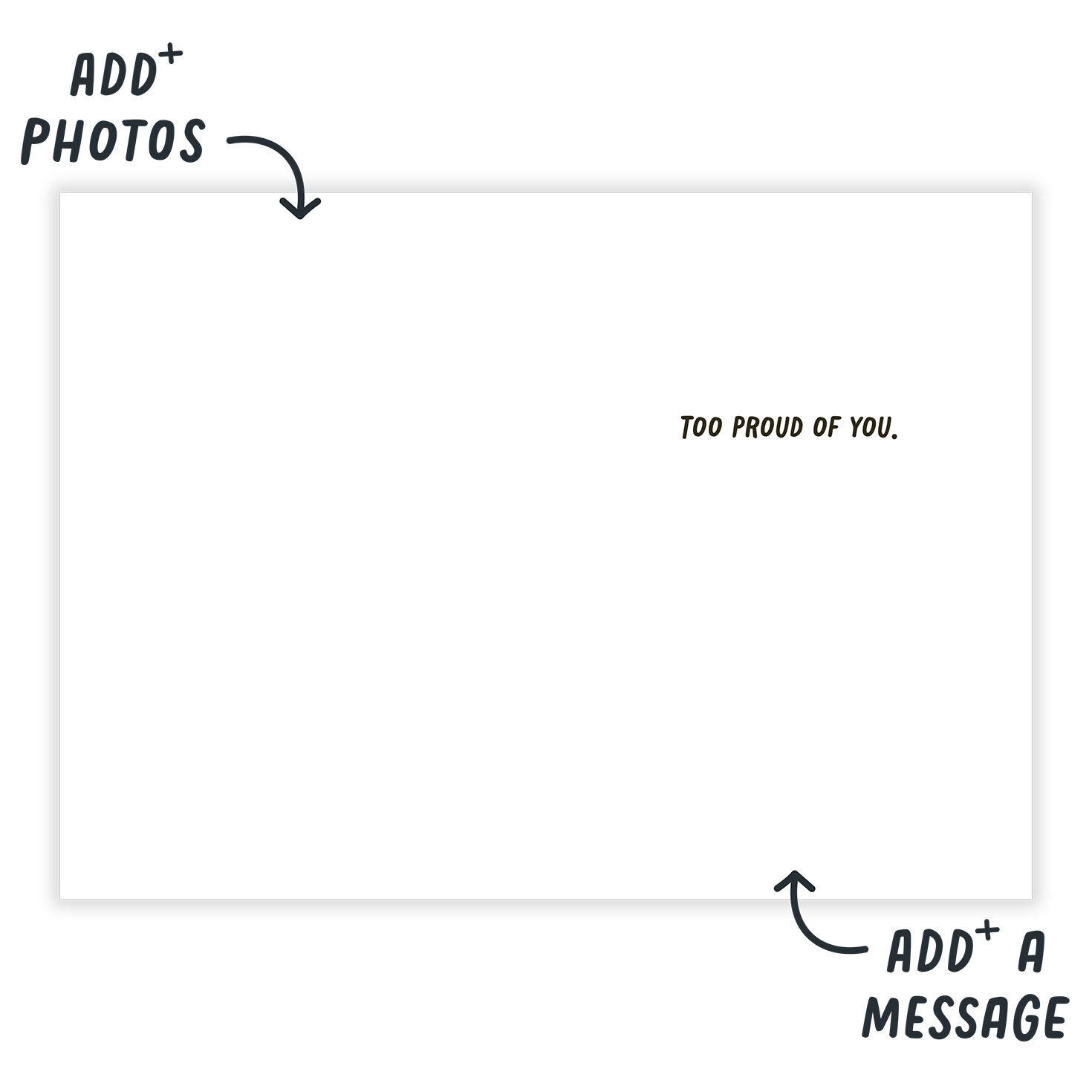 Screaming Mouth Personalized Encouragement Card Open Card indicating personalization image number 3