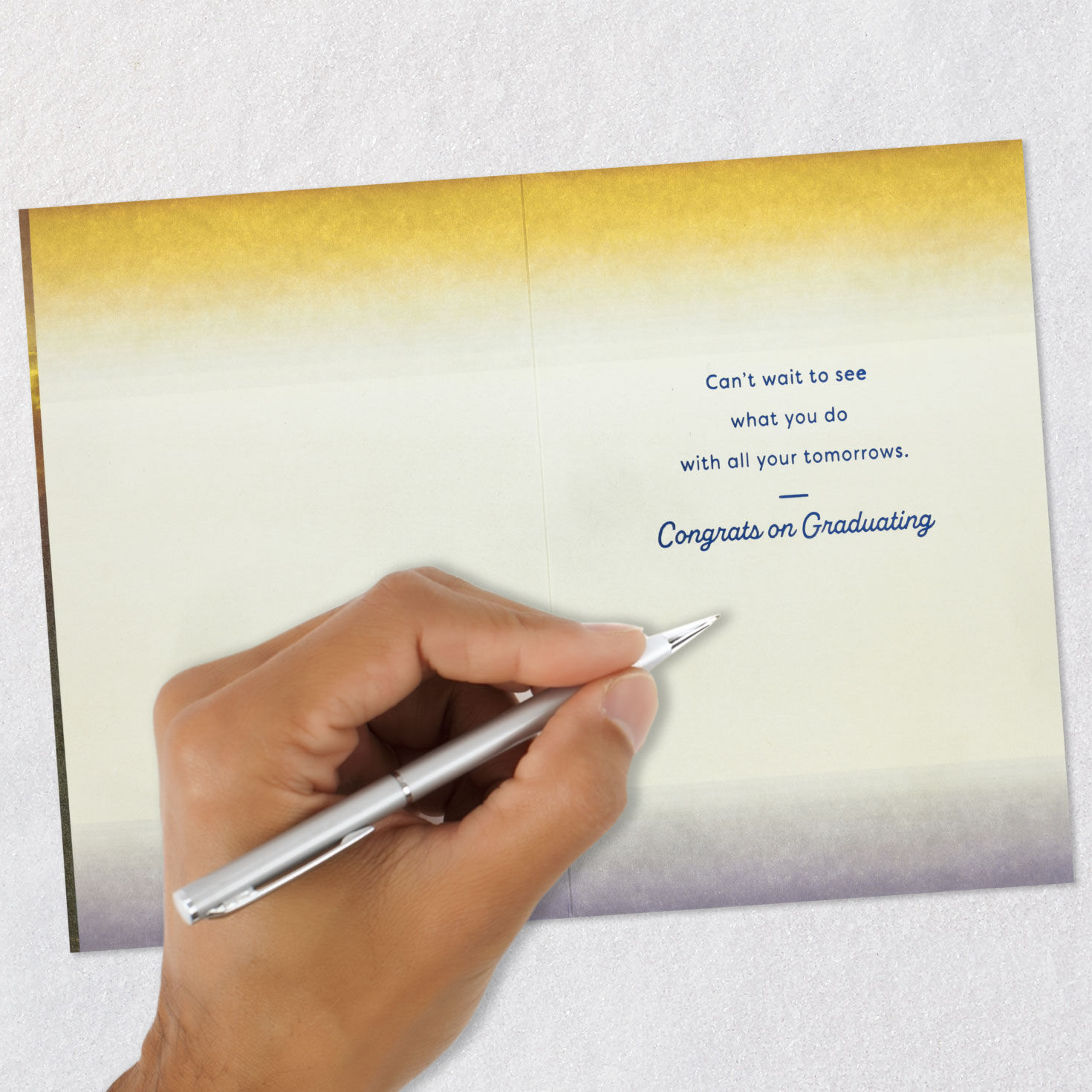 Grad on Mountaintop Graduation Card signing card image number 6