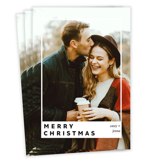 Snapshot Frame Flat Christmas Photo Card