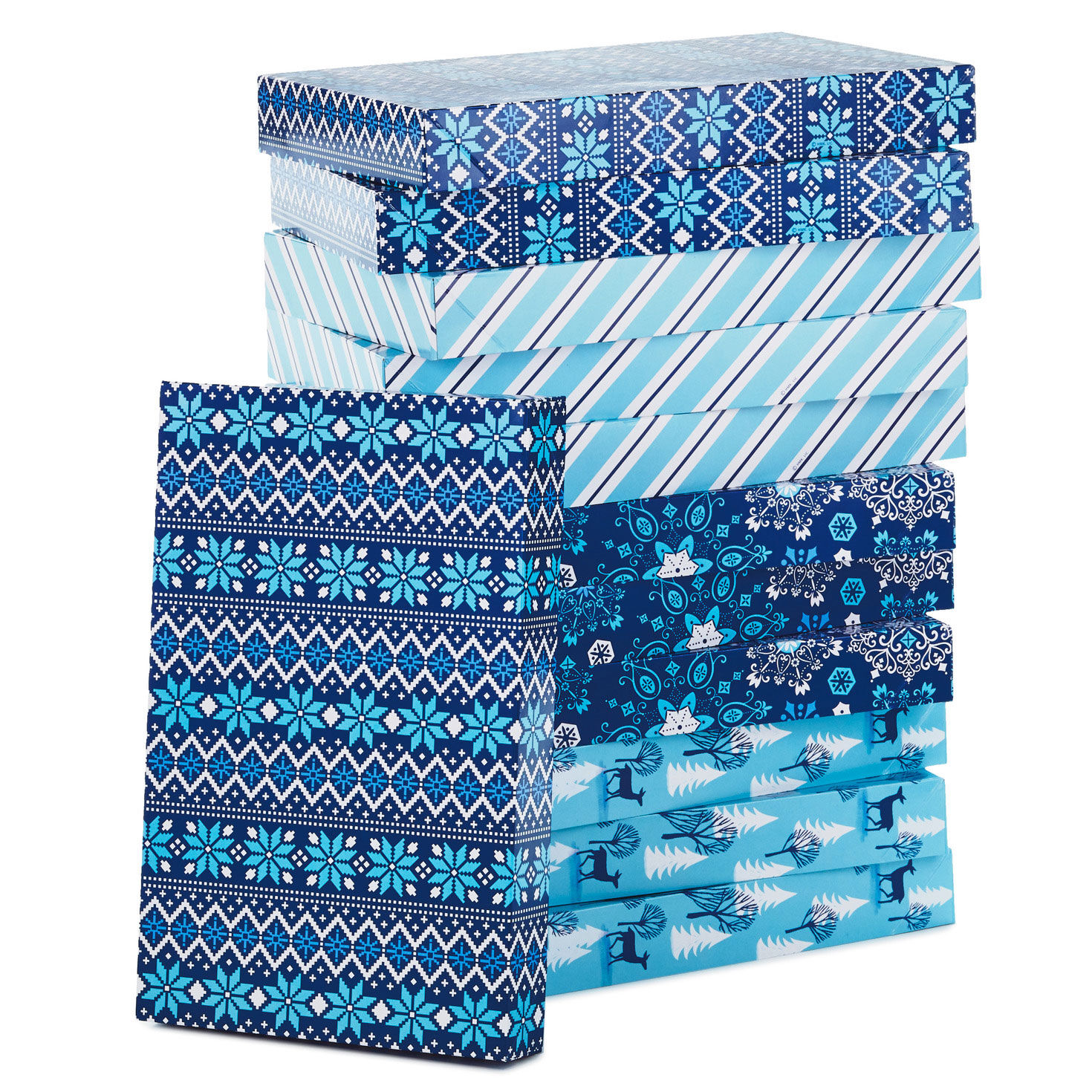 Assorted 12-Pack Designed Holiday Shirt Boxes