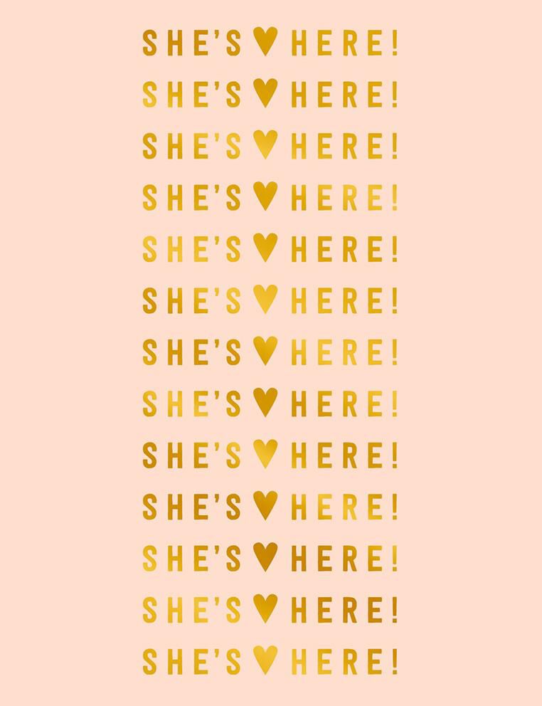 She's Here New Baby Card