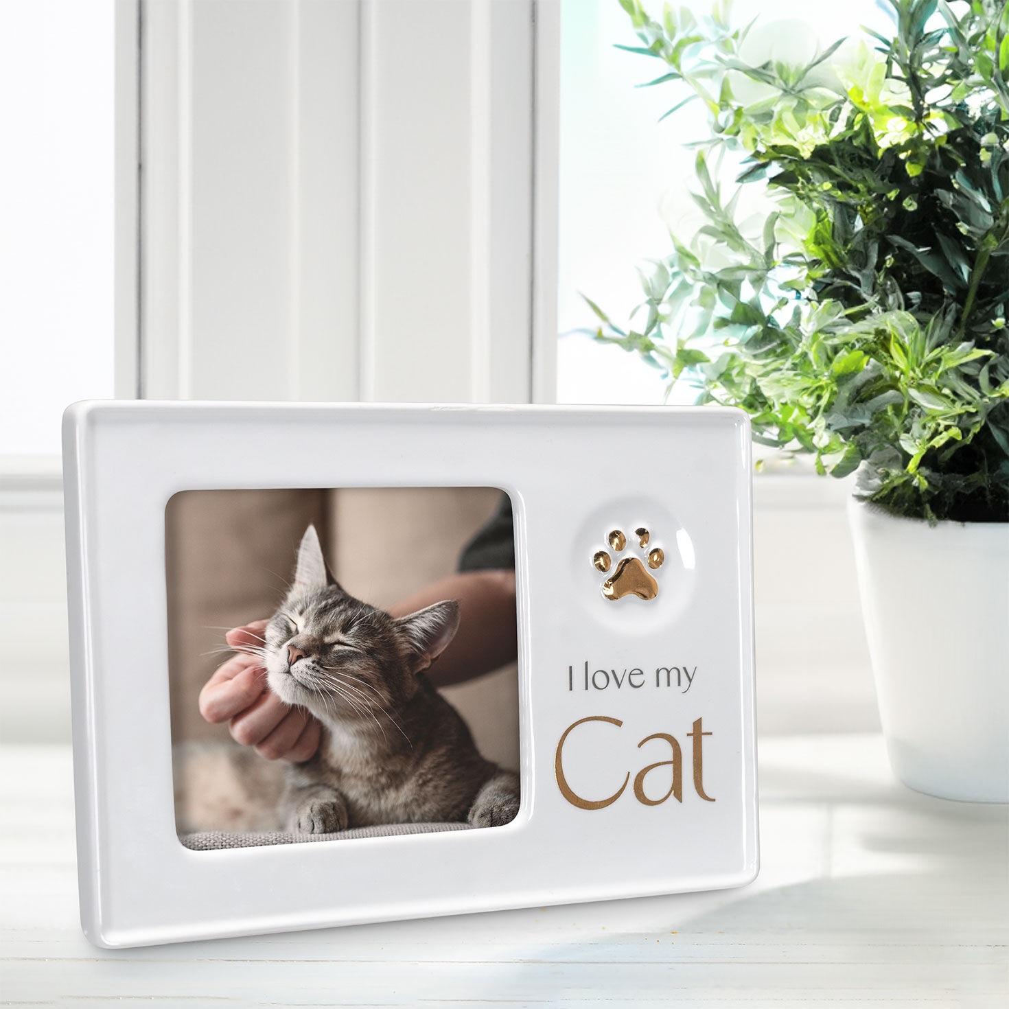 I Love My Cat Ceramic Picture Frame 4x4 Picture Frames Hallmark