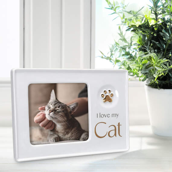 I Love My Cat Ceramic Picture Frame, 4x4, , large image number 3