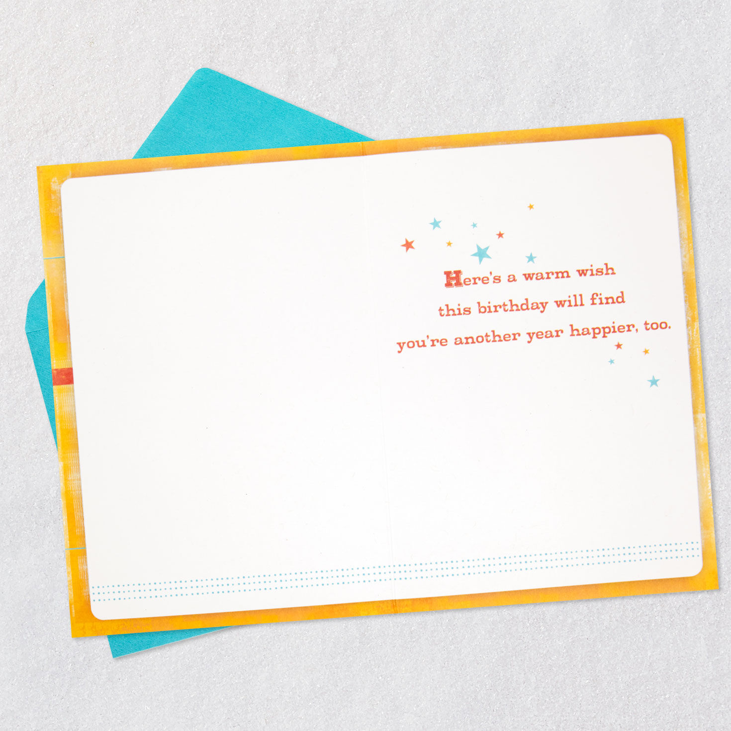 Lettering, Arrows and Stars Birthday Card for Him Open card with envelope image number 3