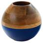Mango Wood Decorative Bowl with Blue Accent, , large image number 1