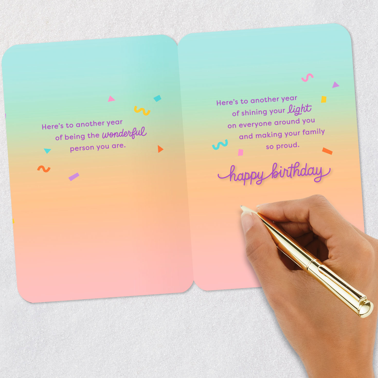 Candles and Confetti Daughter Birthday Card Signing card image number 7