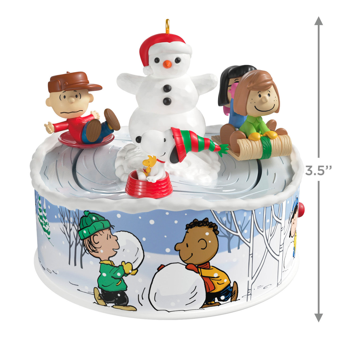 The Peanuts® Gang Let's Go Sledding! Musical Ornament With Light and Motion for only USD 57.99 | Hallmark