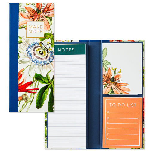 Modern Floral Folio and Memo Pad Set, 
