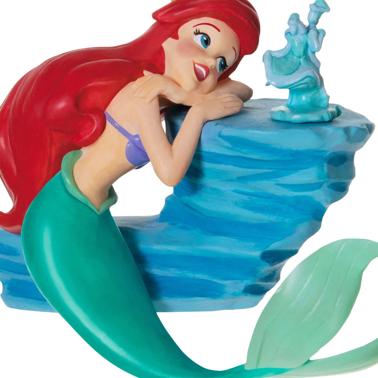 Ariel With Prince Eric Statue Keepsake Ornament Closeup view image number 5