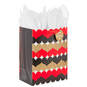 17" Rows of Hearts Extra-Deep Valentine's Day Gift Bag With Tissue Paper, , large image number 1