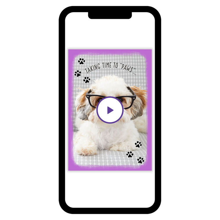 Dog in Glasses Thinking of You eCard