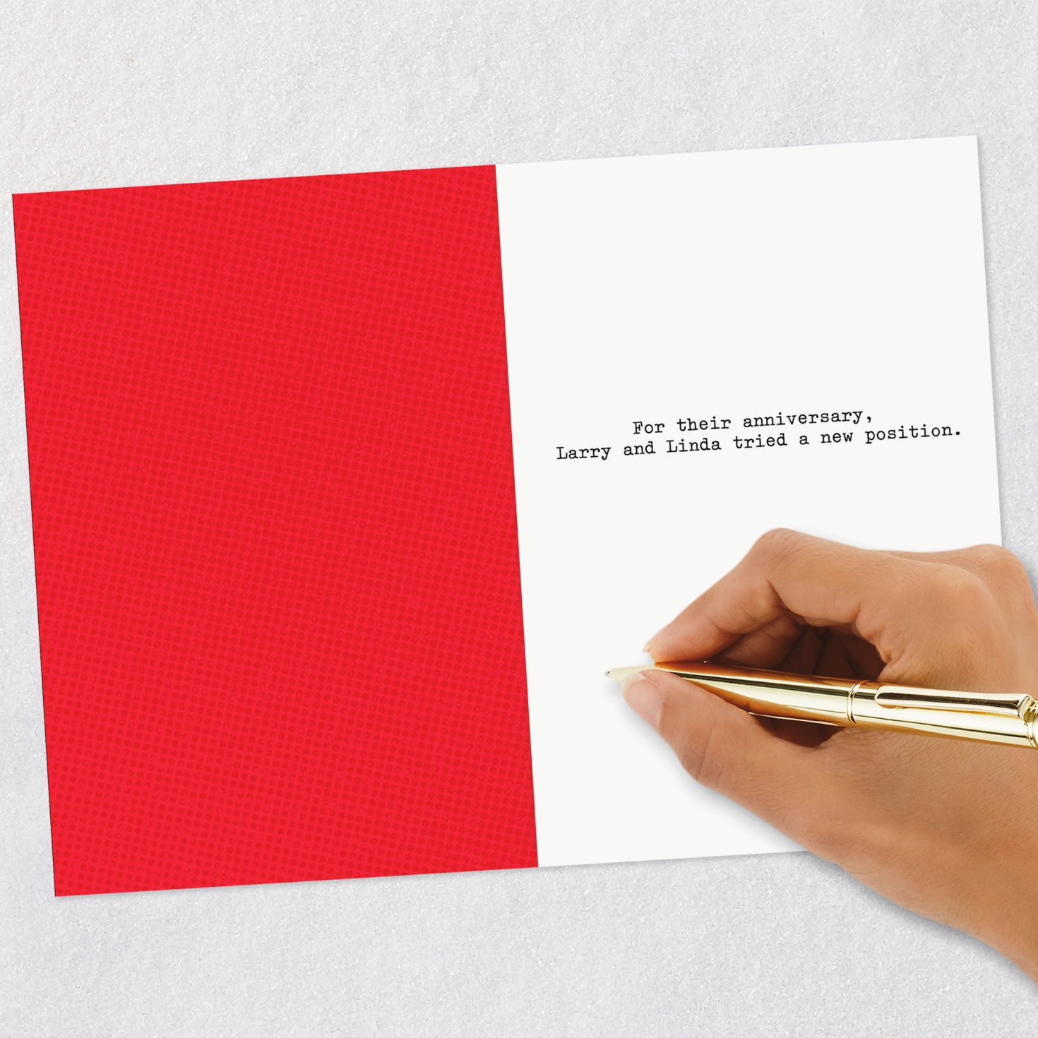 Old Couple Sitting on Sofa Funny Anniversary Card Signing card image number 6