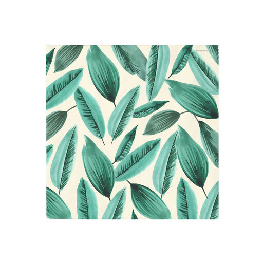 Palm Leaves Print Cocktail Napkins, Set of 16, 
