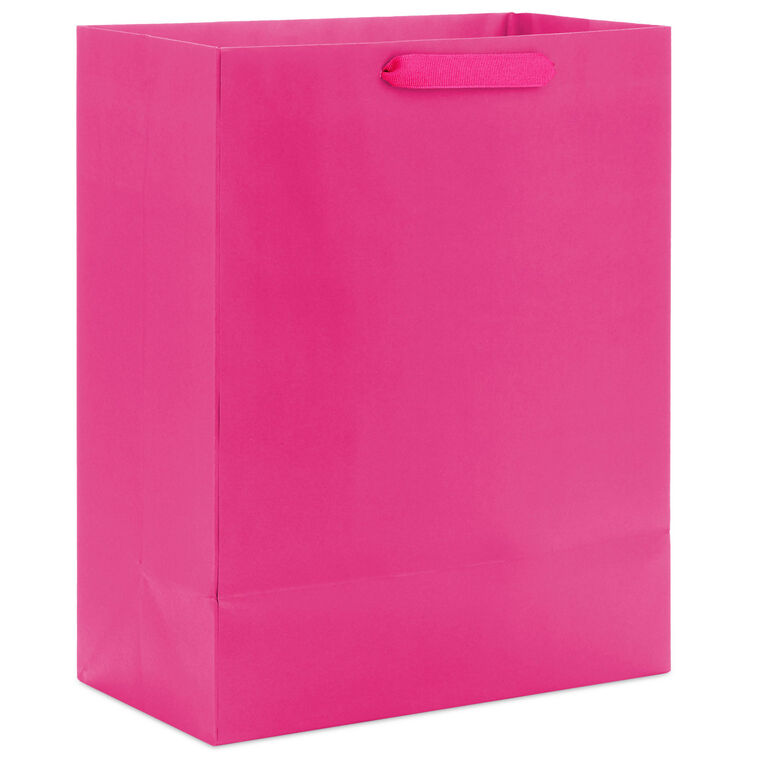 13" Hot Pink Large Gift Bag, Hot Pink, large image number 6