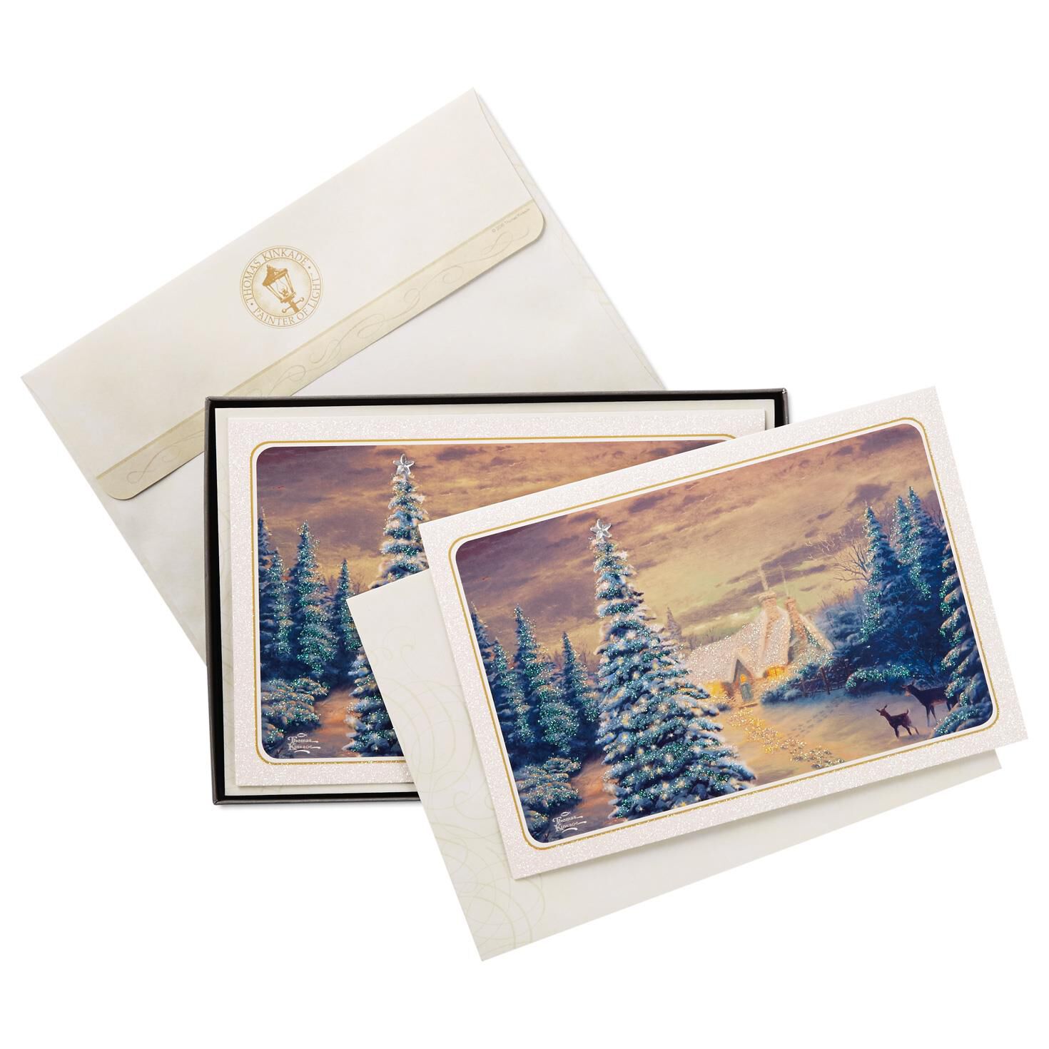 thomas kinkade wintry day with deer christmas cards box of 12 boxed cards hallmark - Deer Christmas Cards thomas kinkade wintry day with deer christmas cards box of 12 boxed cards hallmark - Deer Christmas Cards