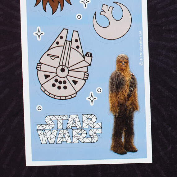 Star Wars™ Chewbacca™ Spanish-Language 7th Birthday Card With Stickers, , large image number 5