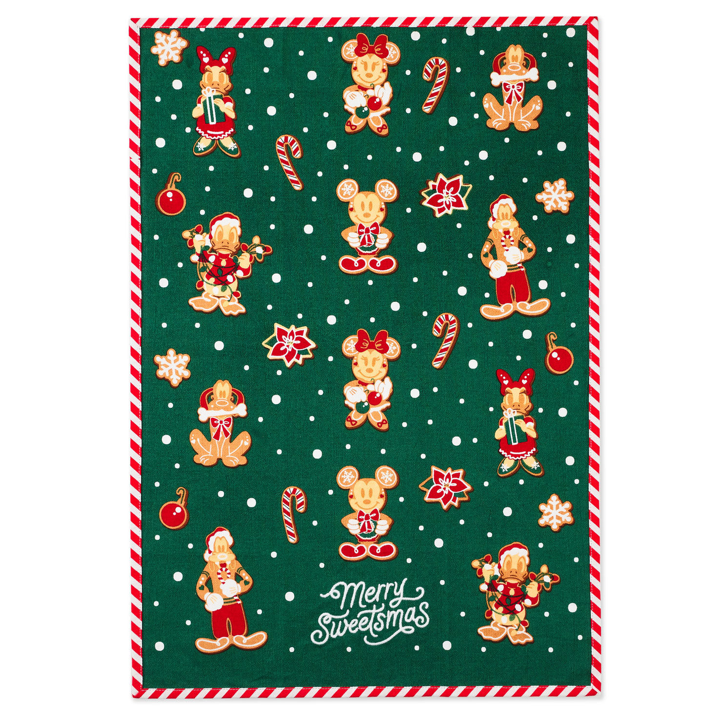 Mickey and Friends as Gingerbread Cookies Dish Towel front flat image number 2