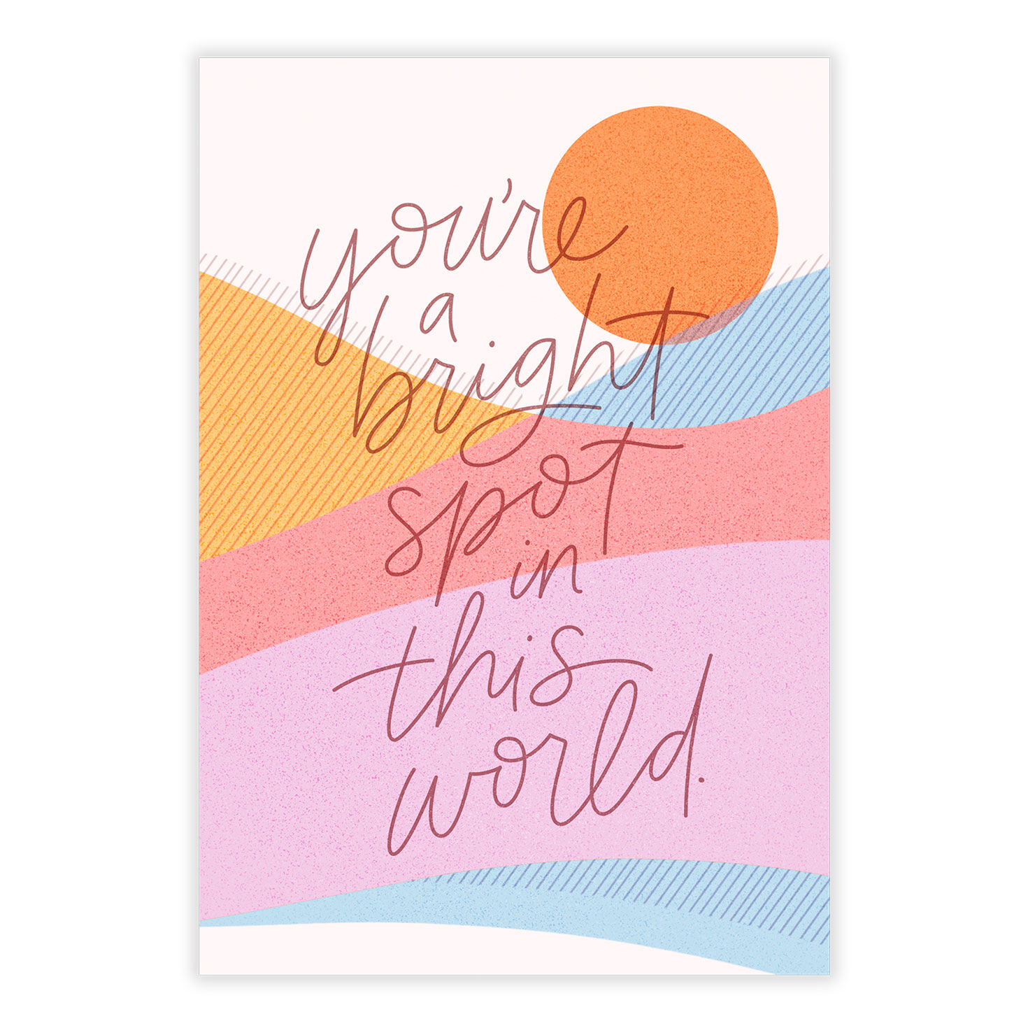 Bright Spot Orange Sun Personalized Mother's Day Card front image number 2