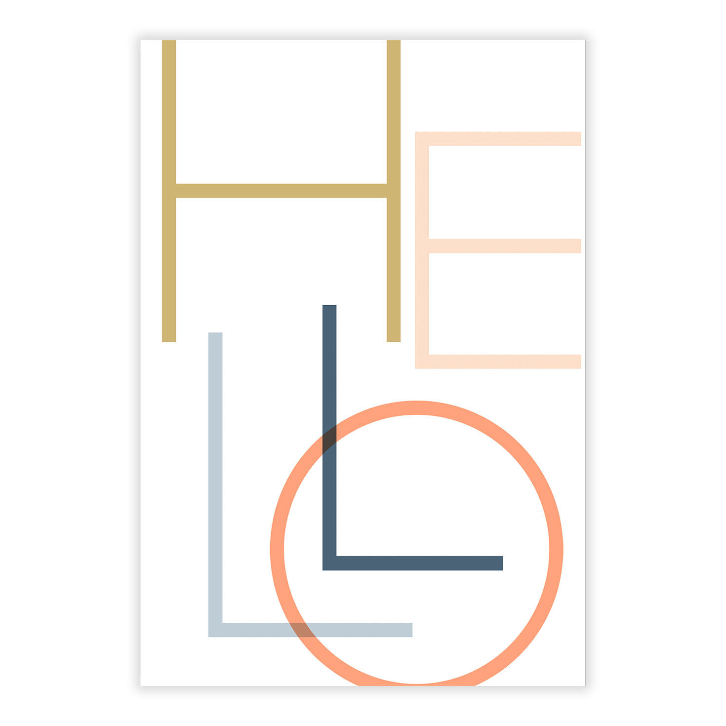 Bold Colorful Letters Blank Hello eCard, , large image number 2