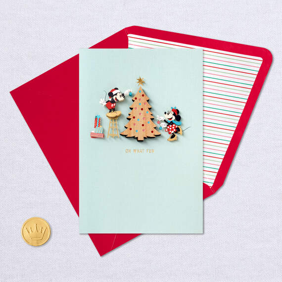 Disney Mickey and Minnie Magical Together Romantic Christmas Card, , large image number 5