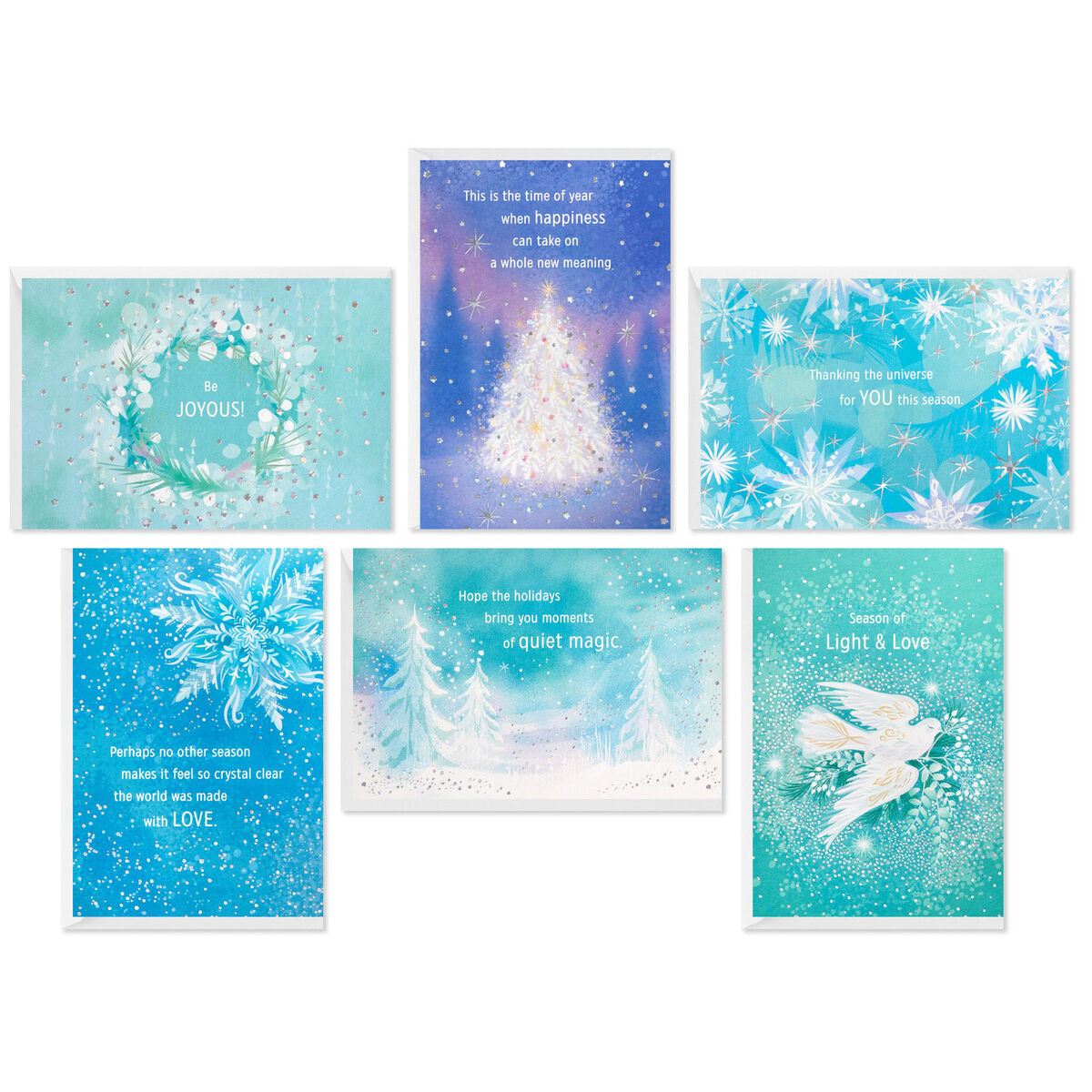 Soft Sparkles Boxed Holiday Cards Assortment, Pack of 36 Boxed Cards