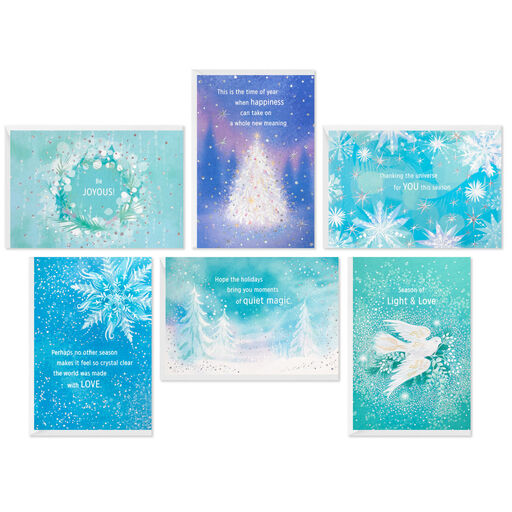 Soft Sparkles Boxed Holiday Cards Assortment, Pack of 36, 