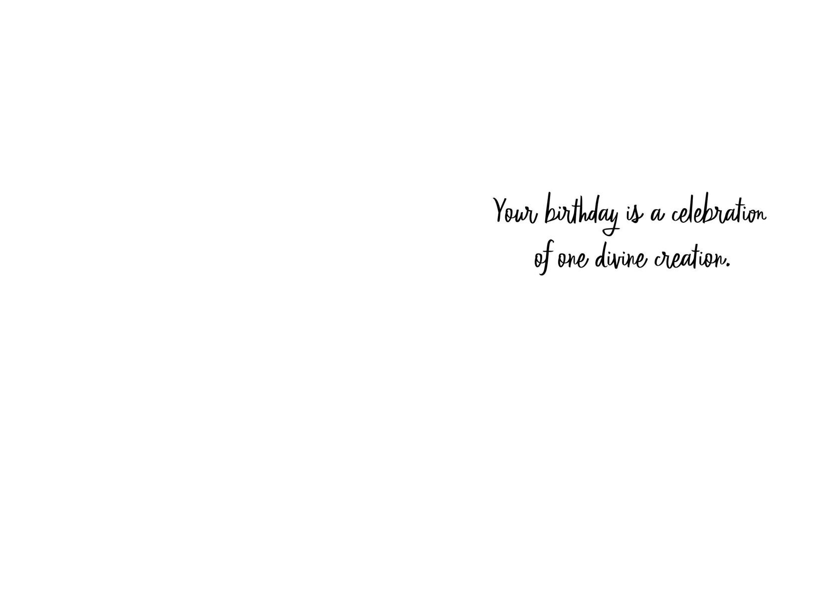 Watercolor Celebration of Divine Creation Birthday Card
