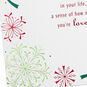 Modern Red and Green Snowflakes Christmas Card Card Front Detail image number 4