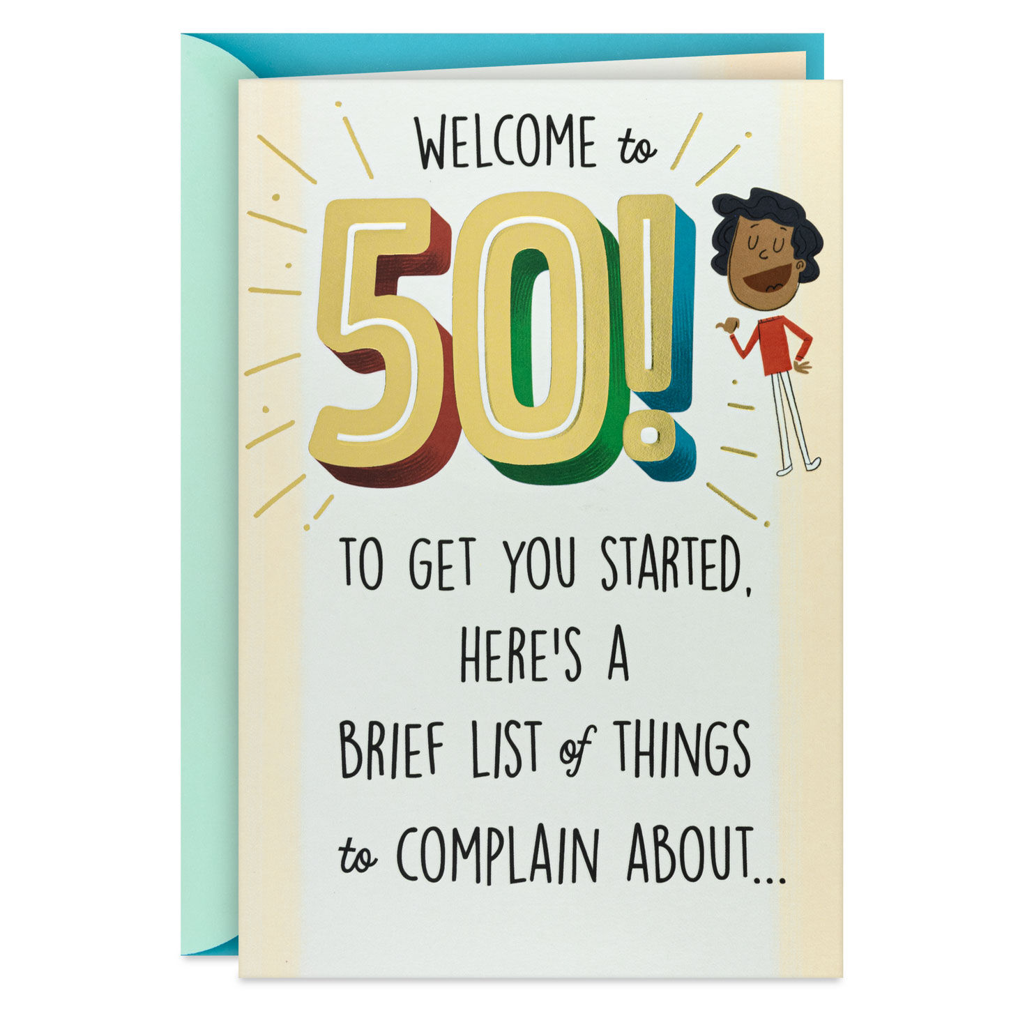 List of Things to Complain About Funny Pop-Up 50th Birthday Card
