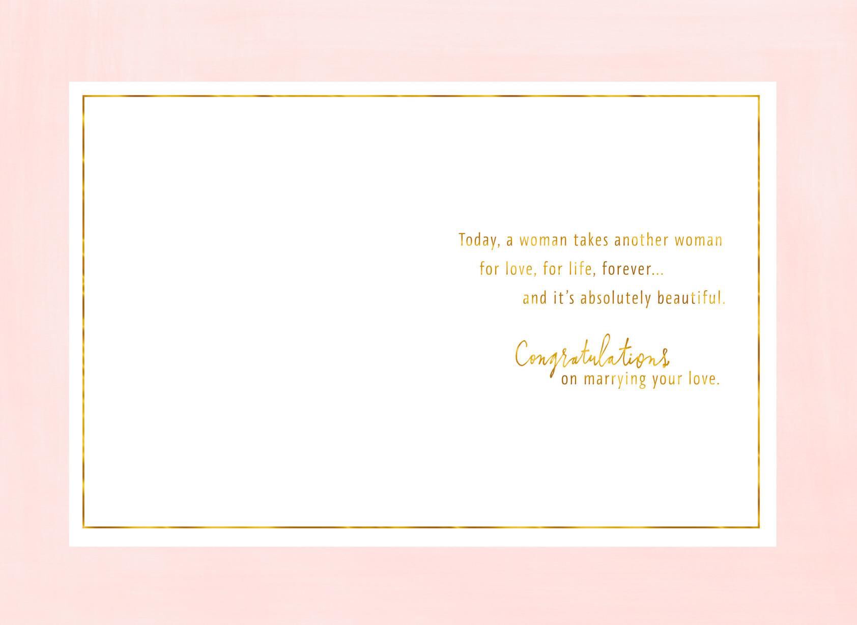 Two Beautiful Brides Wedding Card