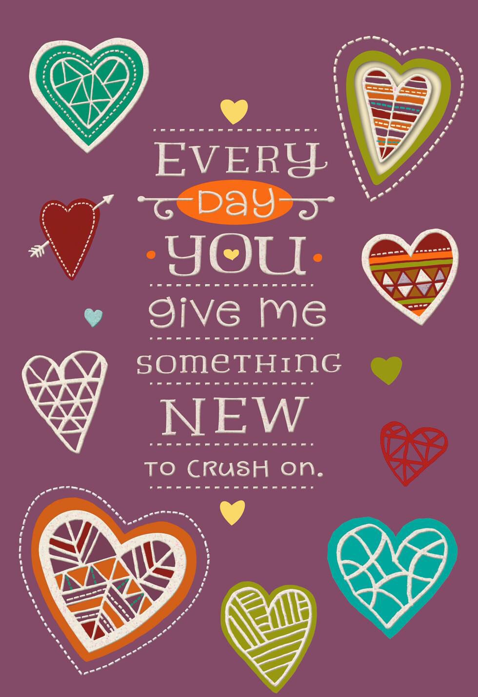 Crush on You Sweetest Day Card for Girlfriend