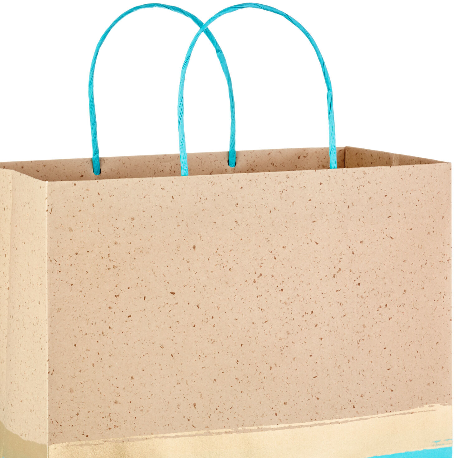 13" Turquoise and Kraft Paper 6-Pack Gift Bags, , large image number 5