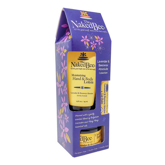 The Naked Bee Lavender & Beeswax Gift Set, 3 Pieces