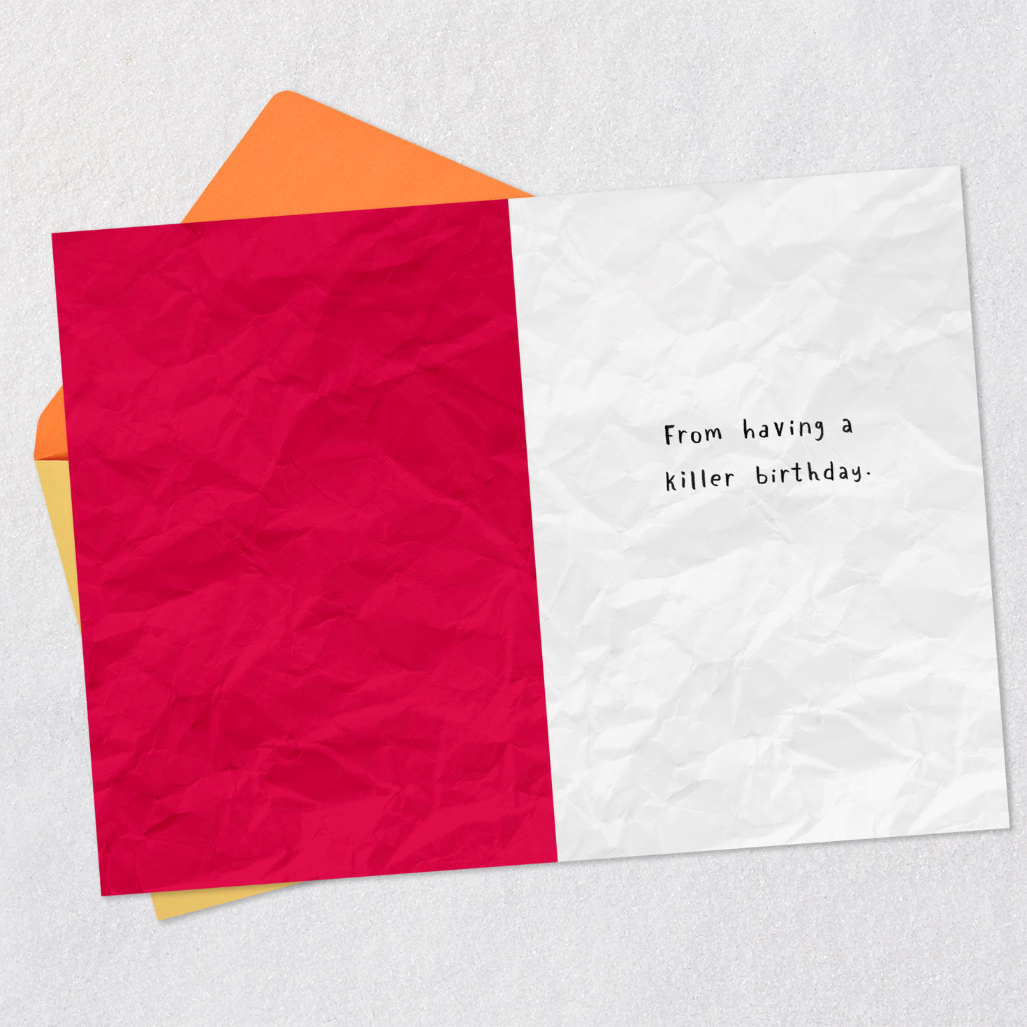 Jason Voorhees Mask Horror Movie Birthday Card Open card with envelope image number 3