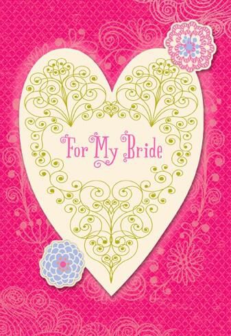 Filigree Heart Wedding Card