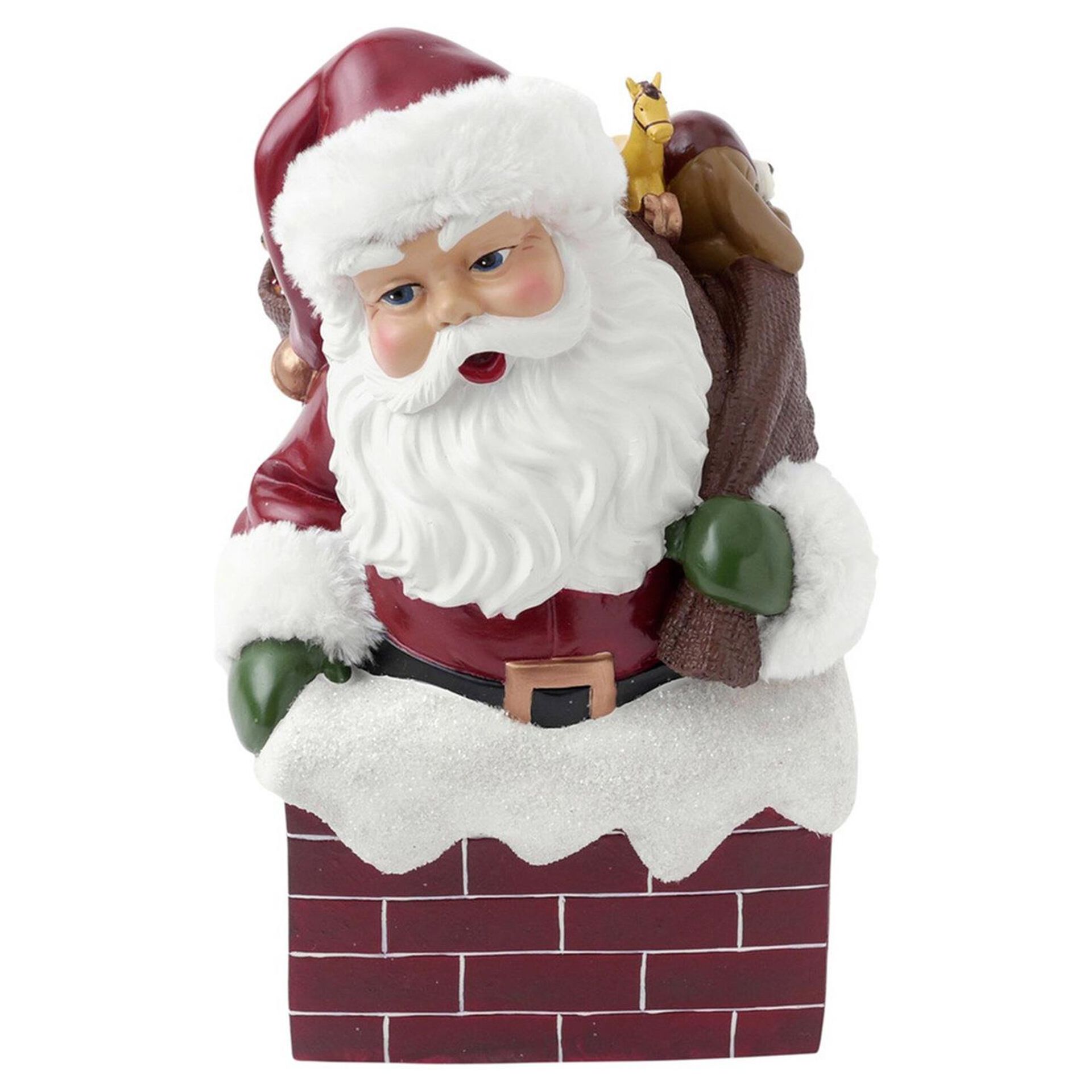 Santa In Chimney Holiday Music Box Decorative Accessories Hallmark