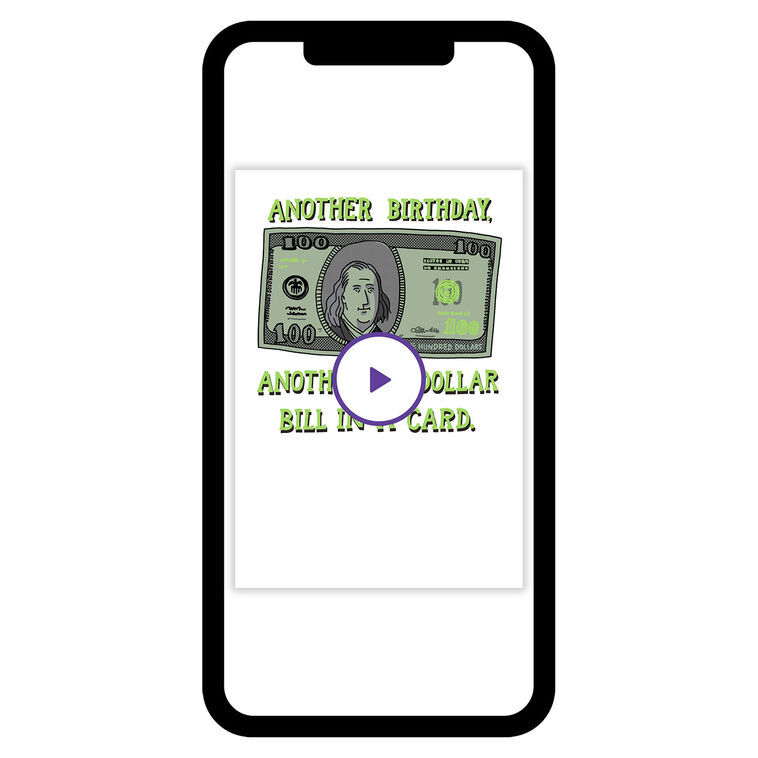 $100 Bill Funny Birthday eCard