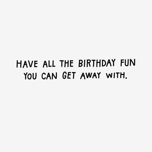 All the Fun You Can Get Away With Funny Birthday Card, 
