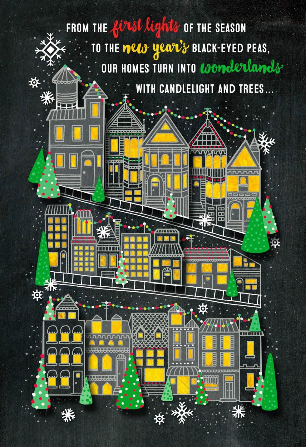 City Lights Christmas Card
