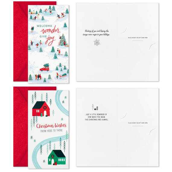 Winter Scenes Money-Holder Boxed Christmas Cards Assortment, Pack of 36, , large image number 3