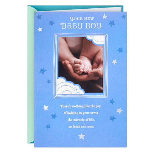 Tiny Feet New Baby Boy Card, 