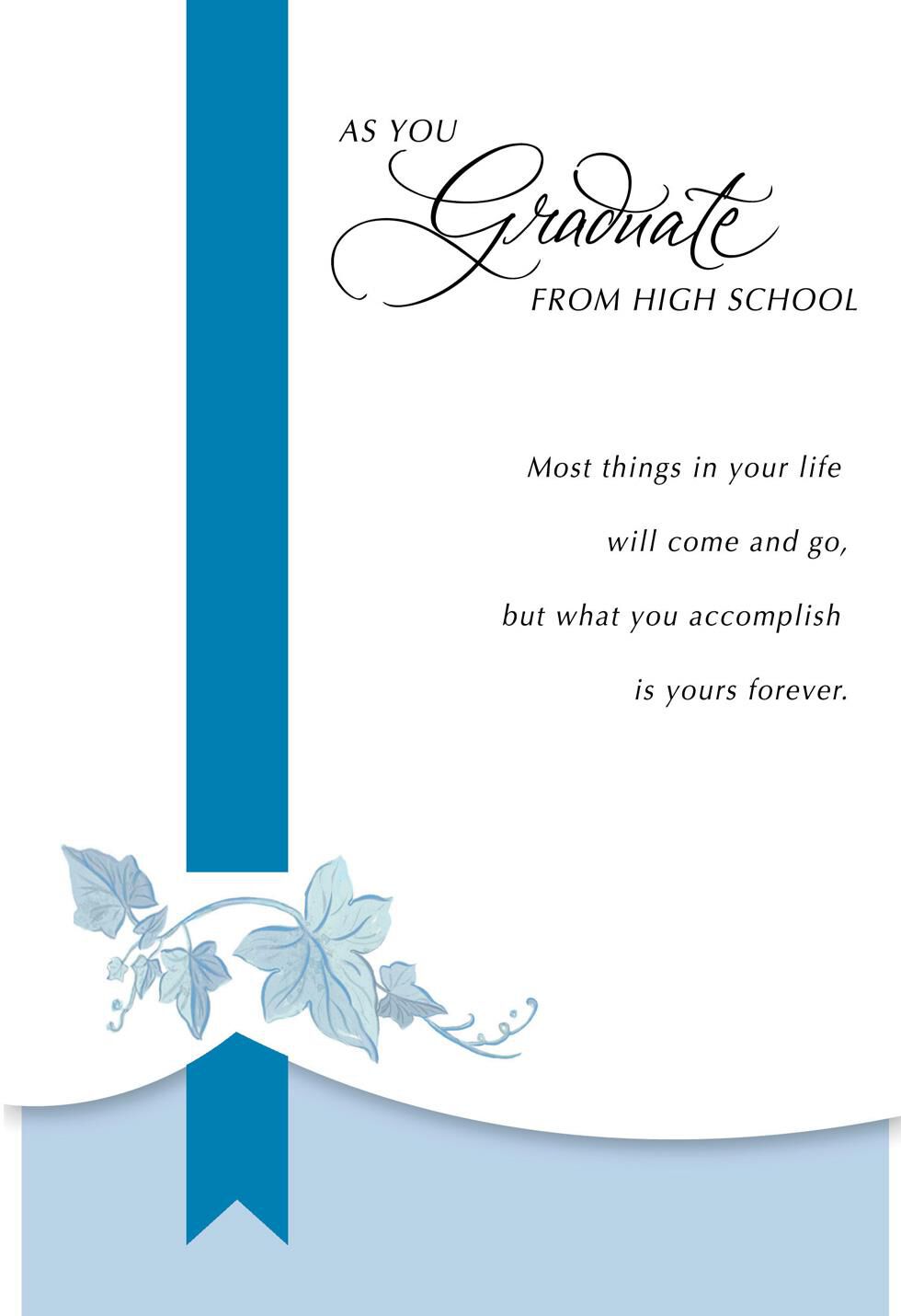 Receiving Your Diploma Graduation Card for High School Graduate