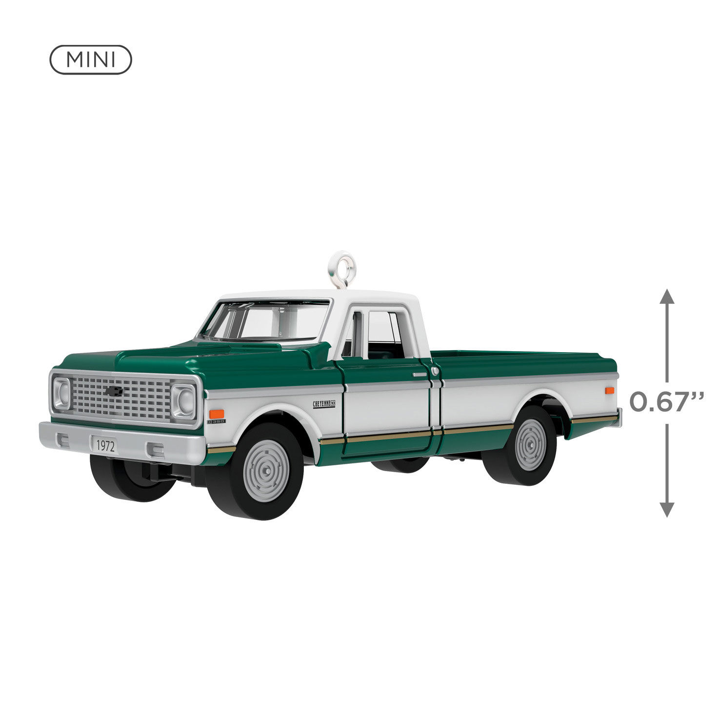 Mini Lil American Trucks 1972 Chevrolet Cheyenne Super 2024 Metal Ornament 0.67 Keepsake Ornaments Hallmark