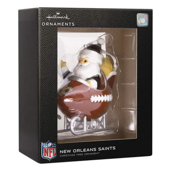 NFL New Orleans Saints Santa Football Sled Hallmark Ornament, , large image number 4