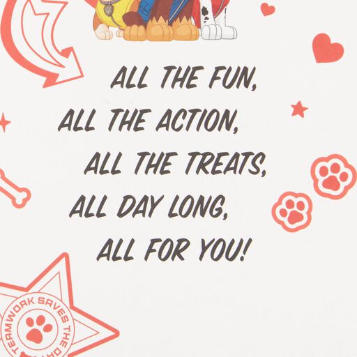 Nickelodeon Paw Patrol Valentine's Day Card With Stickers, 