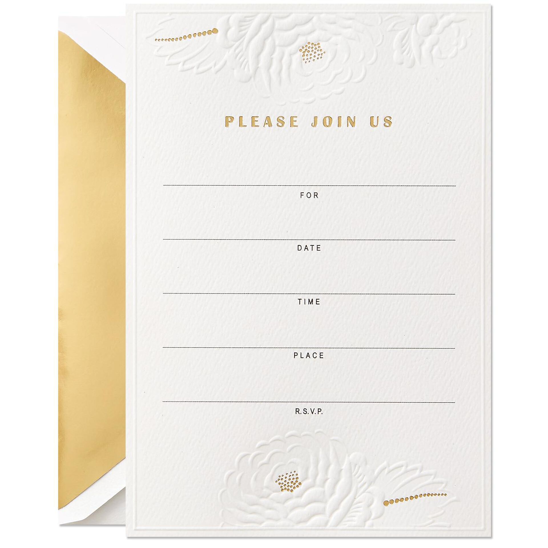 Flower Blooms Wedding Invitation, Box of 12 Invitations Hallmark