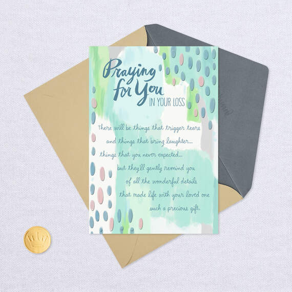 Praying for You in Your Loss Religious Sympathy Card, , large image number 5