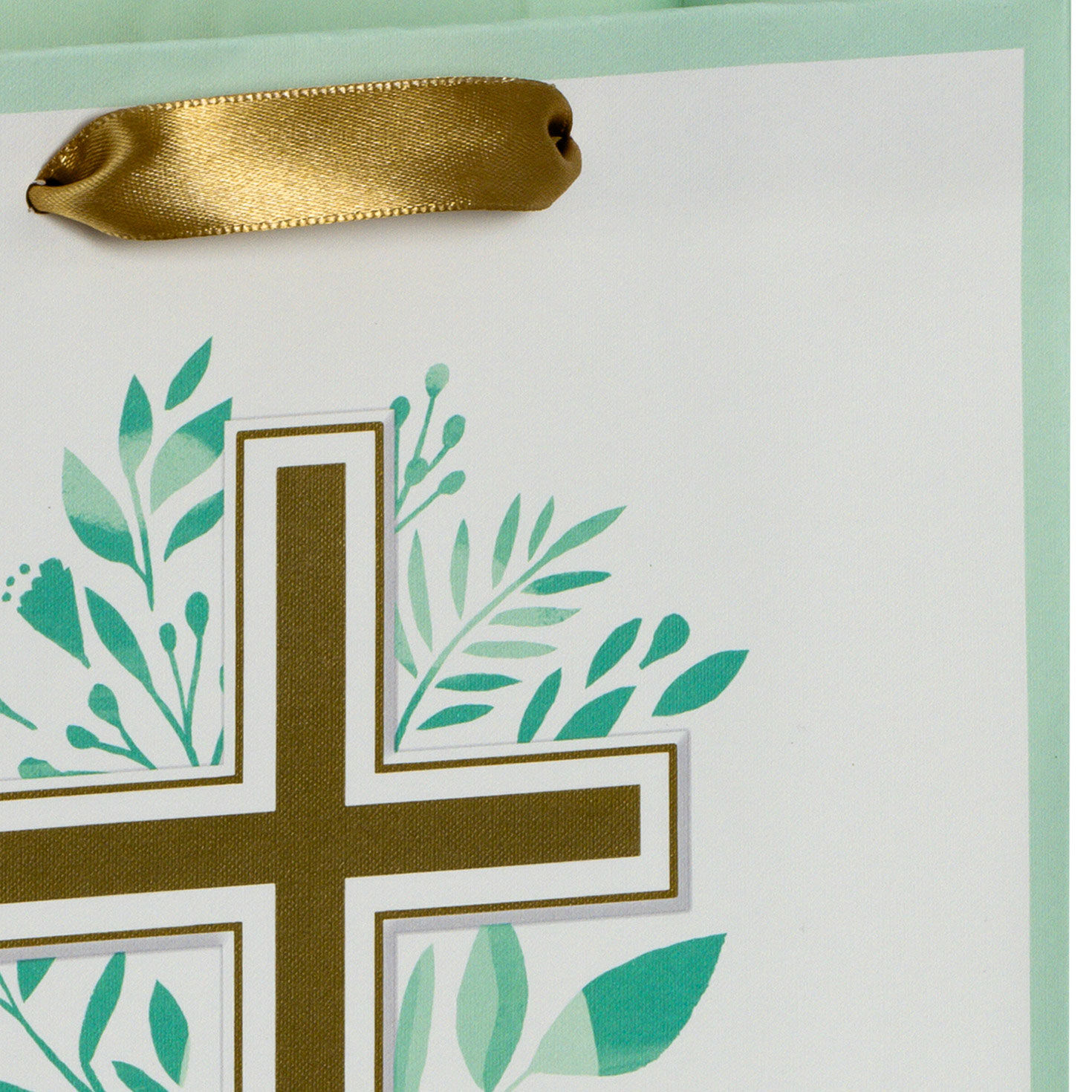 Gold Cross Medium Gift Bag Handle/tag Detail image number 4