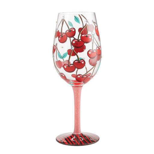 Nymphfable Hand-Painted Wine Glass Coloured Peacock Artisan Painted 15Oz  Persona